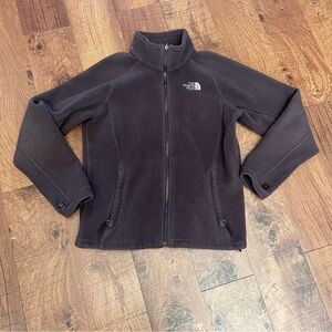 The north face Womens jacket coat brown full zip pockets zip Sz medium